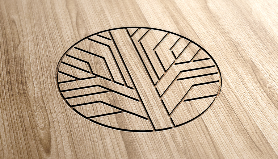 Logo LignIQ in Holz